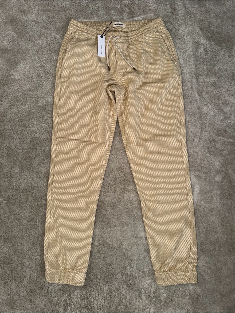 NWT Taylor Stitch The Apres Pants Jogger Men’s Small In Natural Sashiko